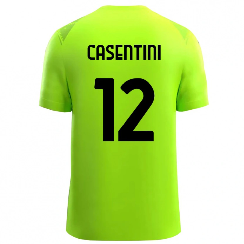 Danxen Dzieci Gabriele Casentini #12 Zielony Trawnikowy Czarny Koszulka Bramkarska 2025/26