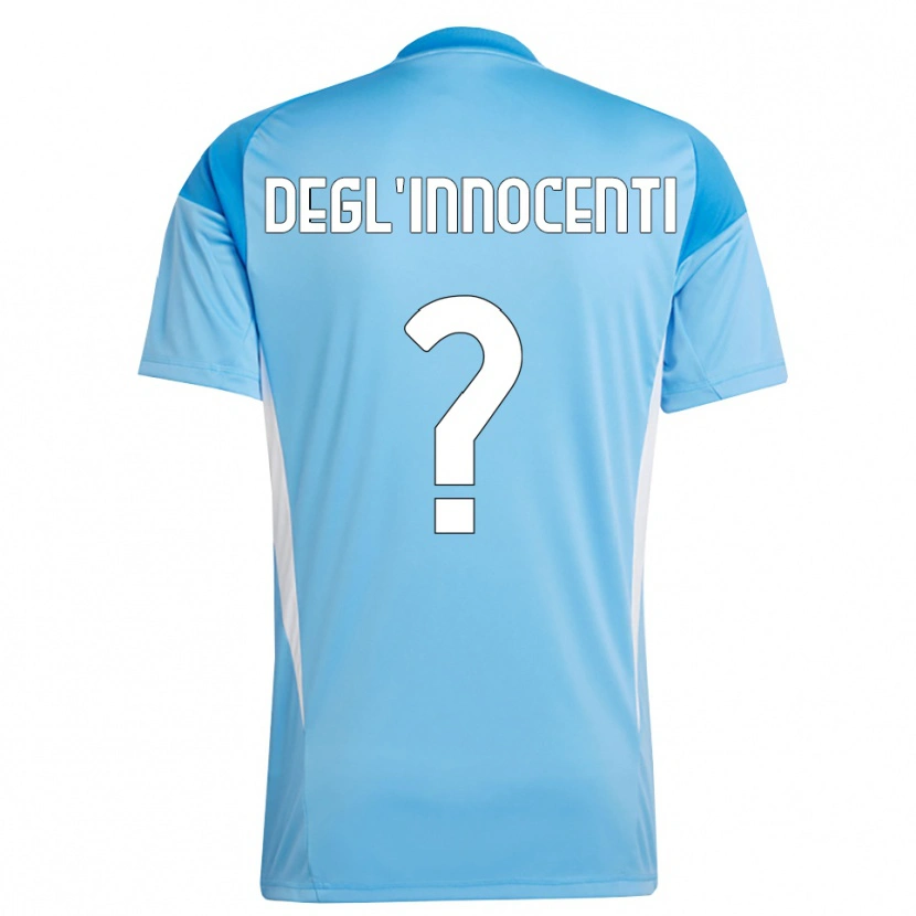 Danxen Dzieci Luca Degl'Innocenti #0 Błękitny Biały Koszulka Bramkarska 2025/26