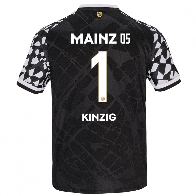 Danxen Dzieci Maximilian Kinzig #1 Czarny Biały Koszulka Bramkarska 2025/26