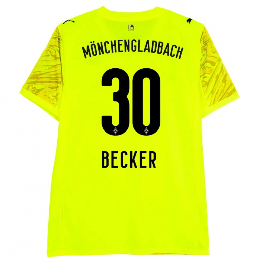 Danxen Dzieci Benjamin Becker #30 Żółty Czarny Koszulka Bramkarska 2025/26