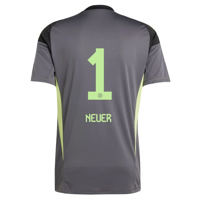 Danxen Dzieci Manuel Neuer #1 Czarny Zielony Żółty Koszulka Bramkarska 2025/26
