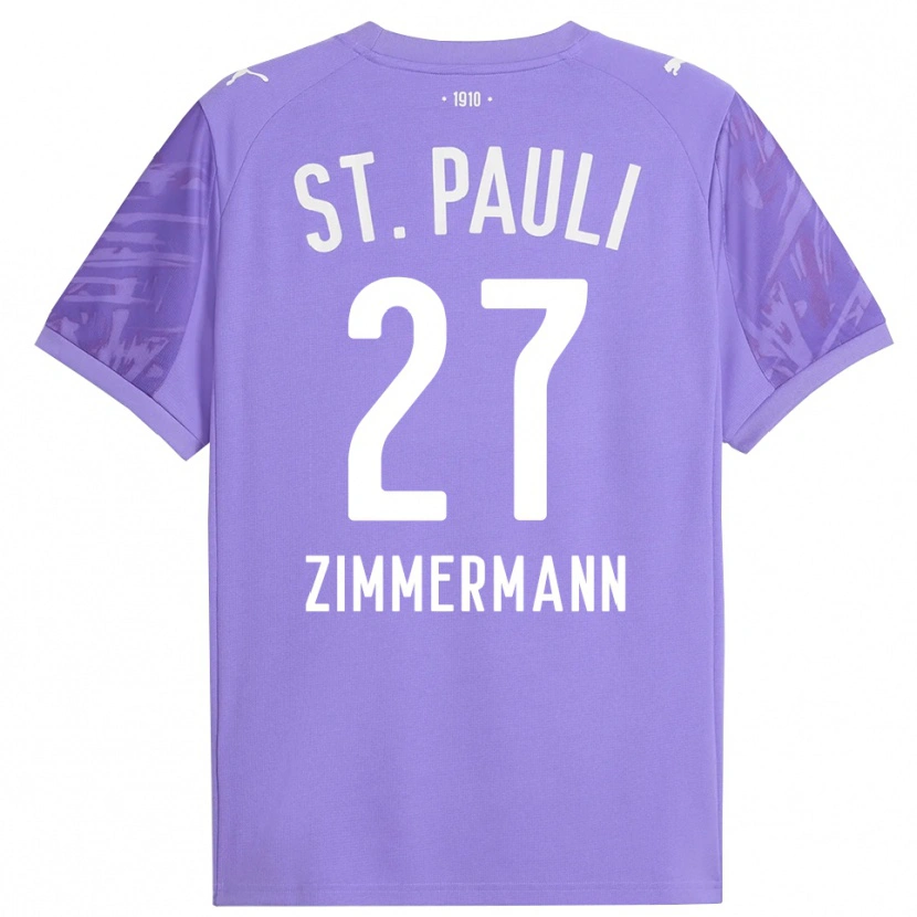 Danxen Dzieci Tara Zimmermann #27 Średni Fioletowy Czarny Koszulka Bramkarska 2025/26