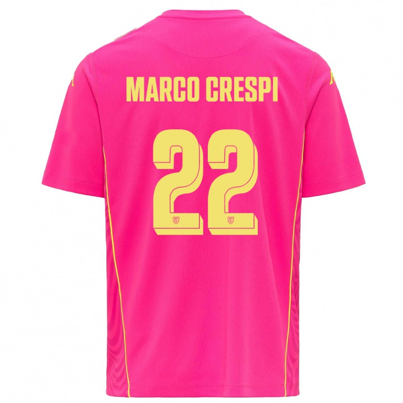 Danxen Dzieci Gian Marco Crespi #22 Głęboki Róż Żółty Koszulka Bramkarska 2025/26
