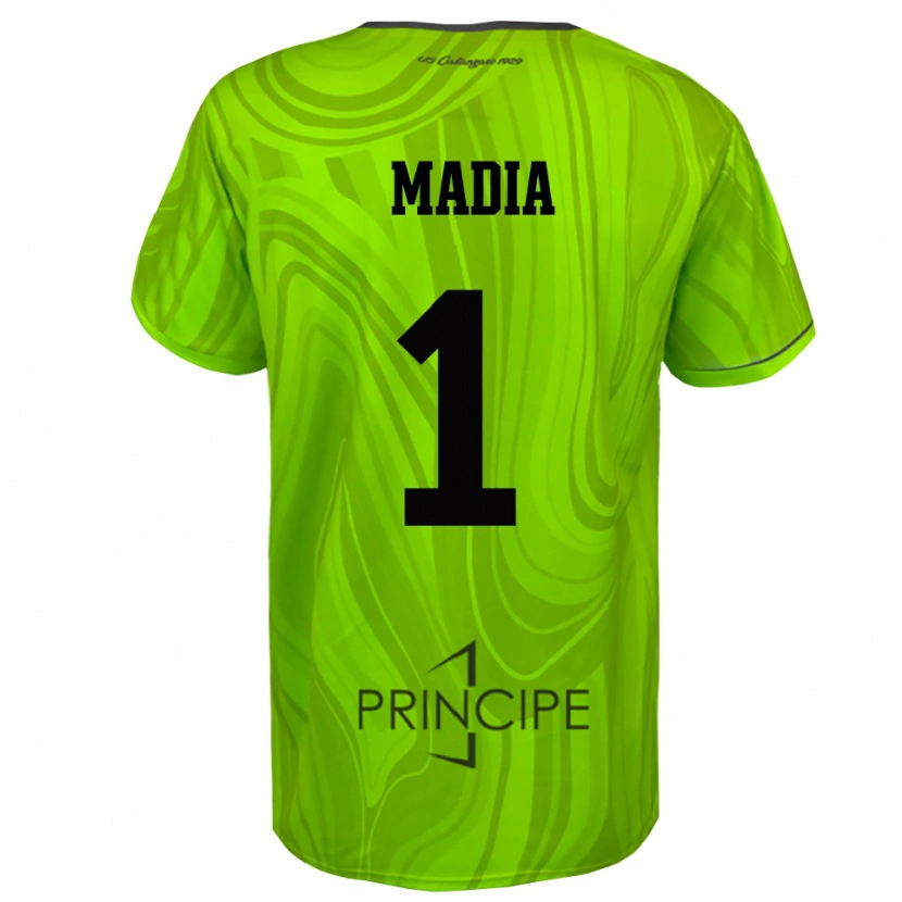 Danxen Dzieci Lorenzo Madia #1 Żółtozielony Czarny Koszulka Bramkarska 2025/26