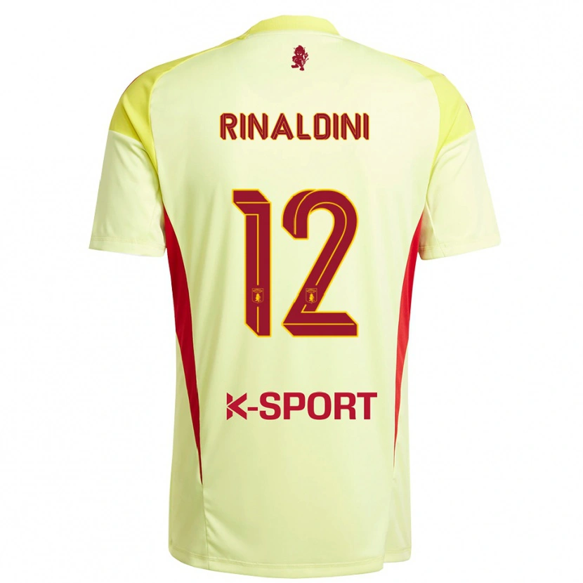 Danxen Dzieci Ruben Rinaldini #12 Jasnożółty Czerwony Koszulka Bramkarska 2025/26