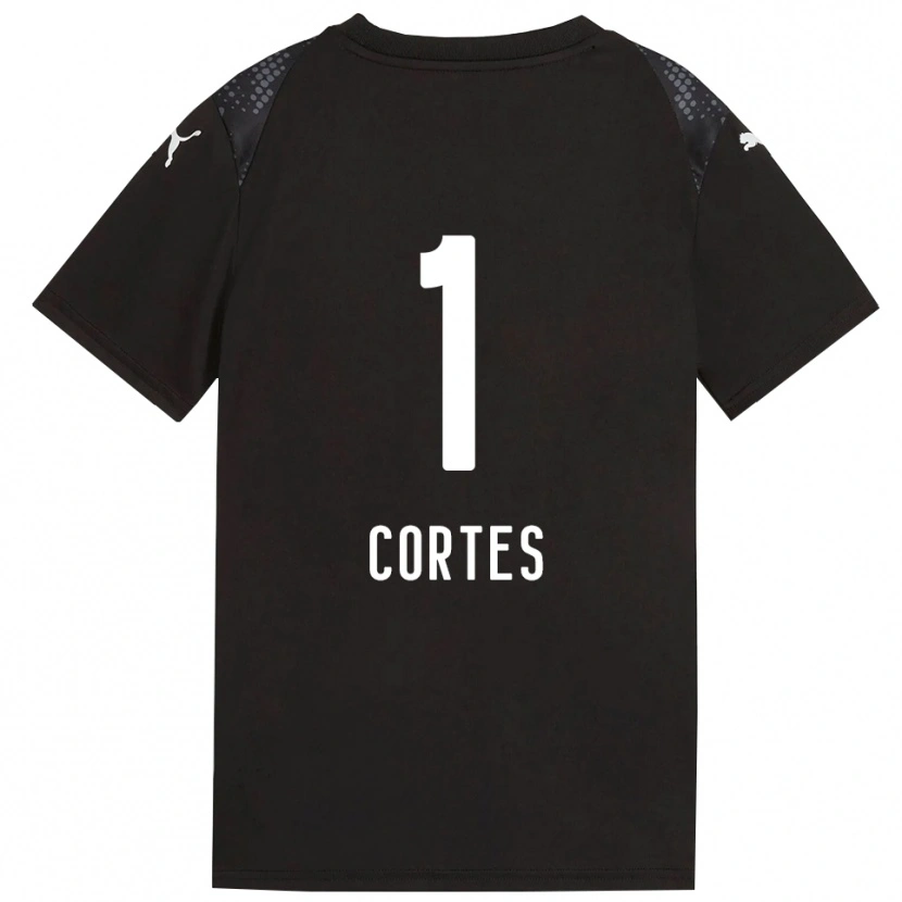 Danxen Dzieci Brayan Cortés #1 Czarny Złotawy Koszulka Bramkarska 2025/26