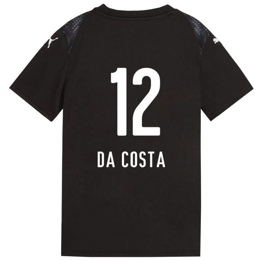 Danxen Dzieci Paulo da Costa #12 Czarny Złotawy Koszulka Bramkarska 2025/26