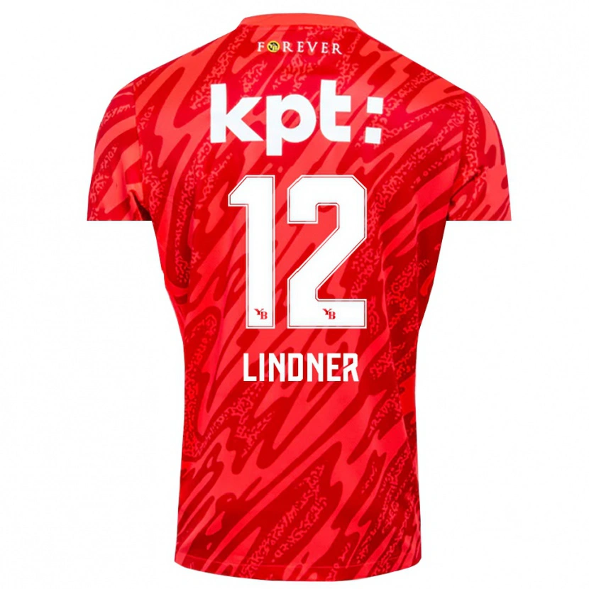 Danxen Dzieci Heinz Lindner #12 Czerwony Biały Koszulka Bramkarska 2025/26