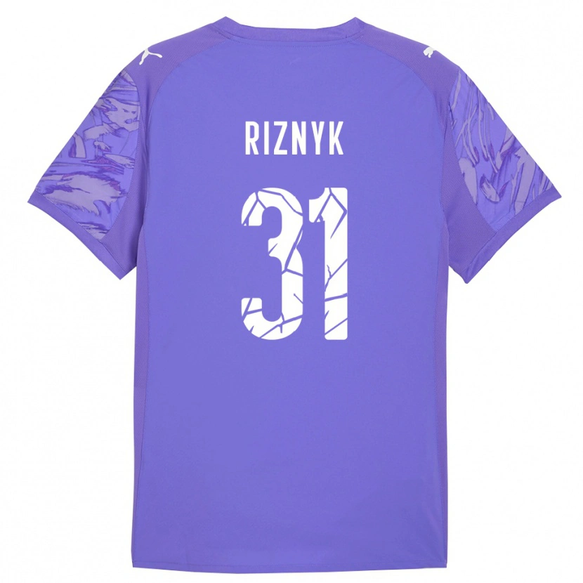 Danxen Dzieci Dmytro Riznyk #31 Fiołkowo-Fioletowy Koszulka Bramkarska 2025/26