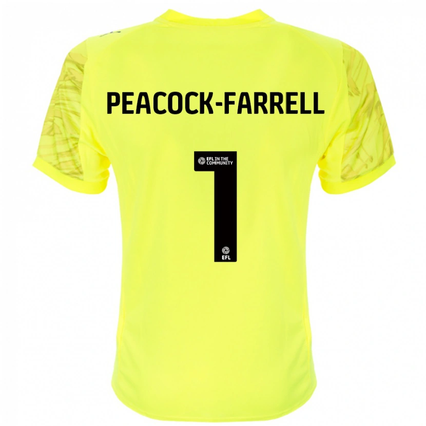 Danxen Dzieci Bailey Peacock-Farrell #1 Czarny Żółty Koszulka Bramkarska 2025/26