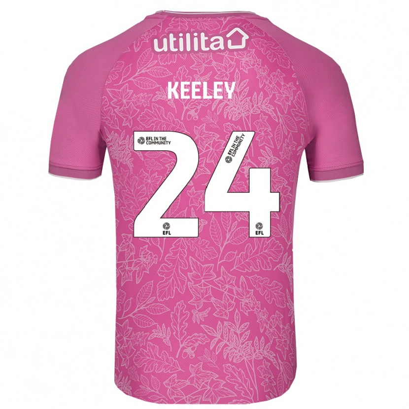 Danxen Dzieci Josh Keeley #24 Czarny Różowy Koszulka Bramkarska 2025/26