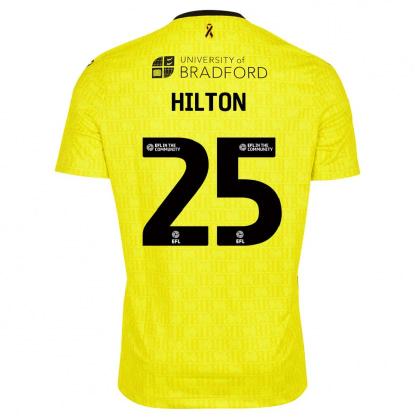 Danxen Dzieci Joe Hilton #25 Czarny Żółty Koszulka Bramkarska 2025/26