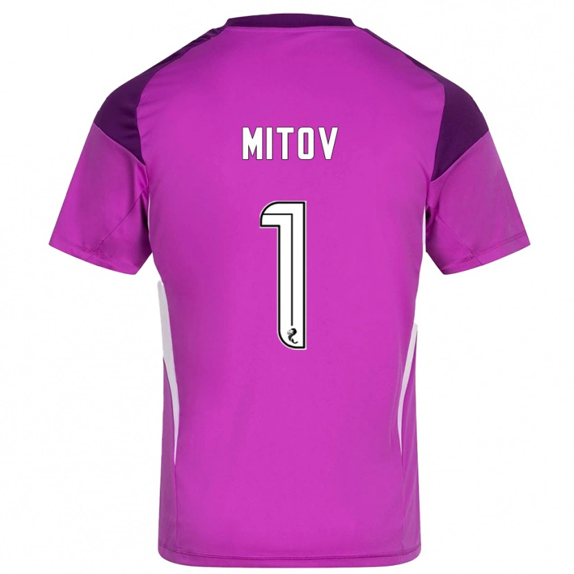 Danxen Dzieci Dimitar Mitov #1 Magenta Fioletowa Koszulka Bramkarska 2025/26