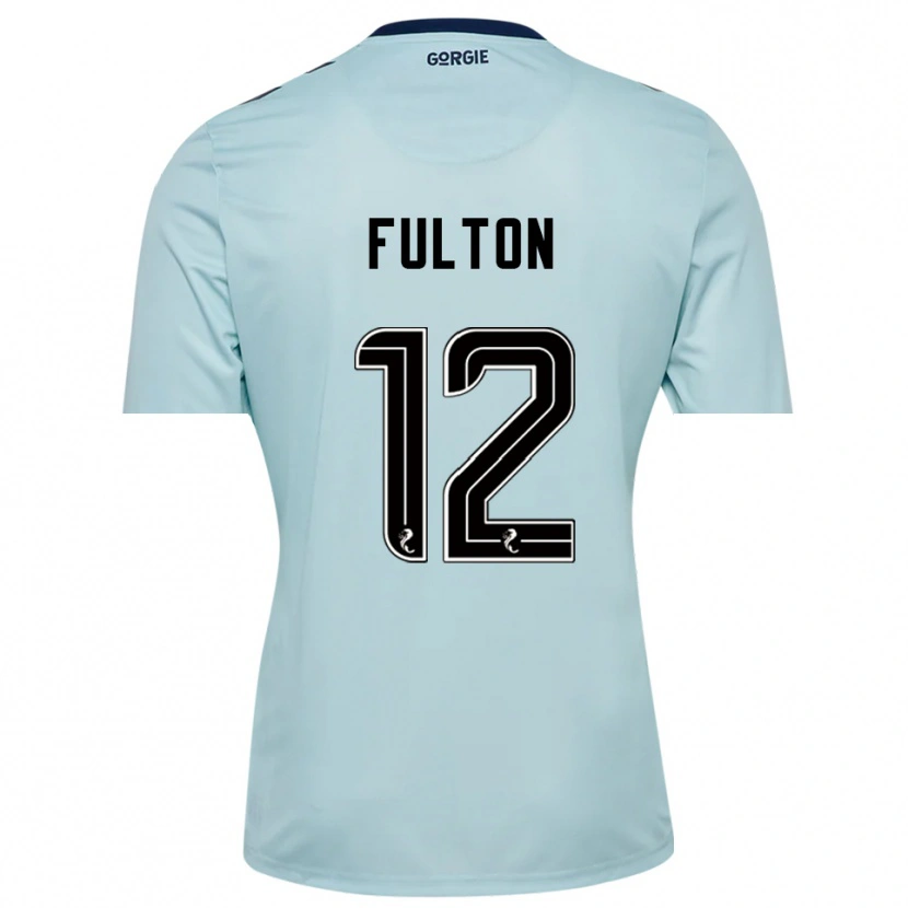 Danxen Dzieci Ryan Fulton #12 Czarny Jasny Błękit Koszulka Bramkarska 2025/26