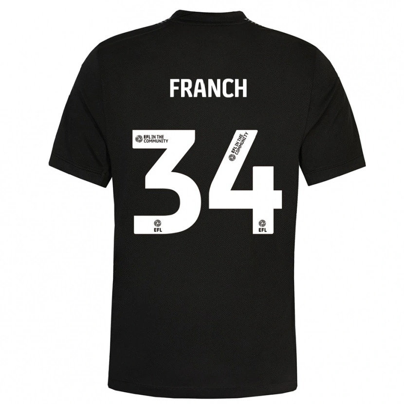 Danxen Dzieci Adrianna Franch #34 Czarno-Biały Koszulka Bramkarska 2025/26