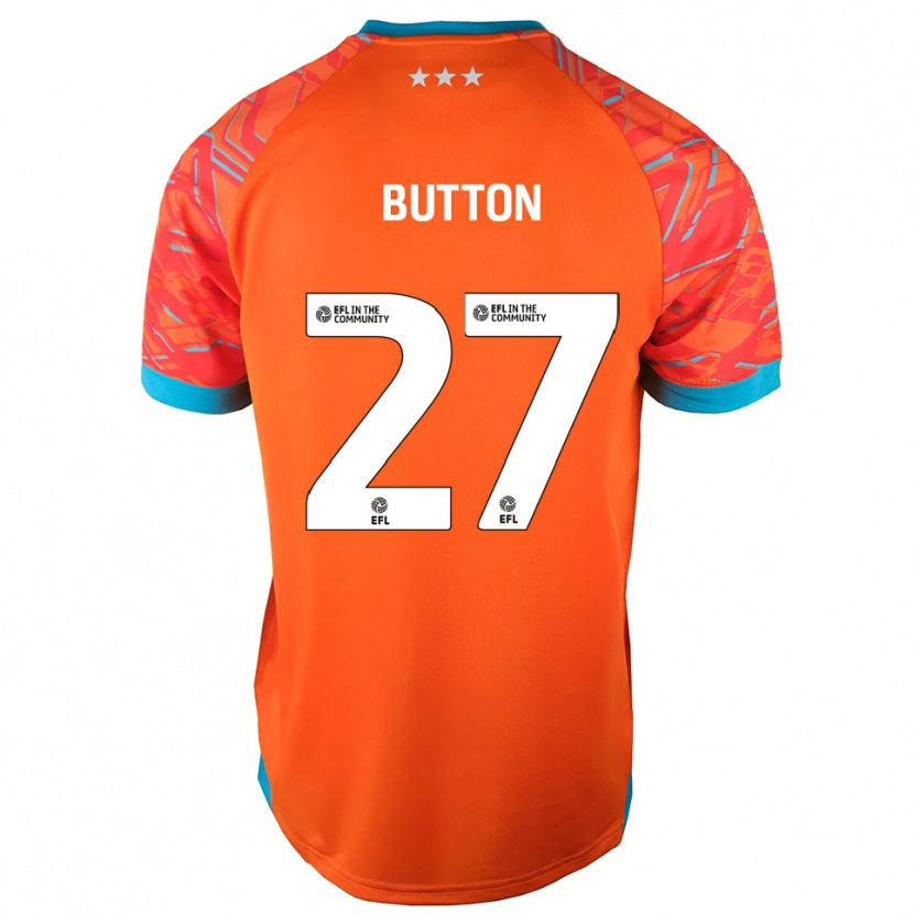 Danxen Dzieci David Button #27 Biało-Pomarańczowy Koszulka Bramkarska 2025/26