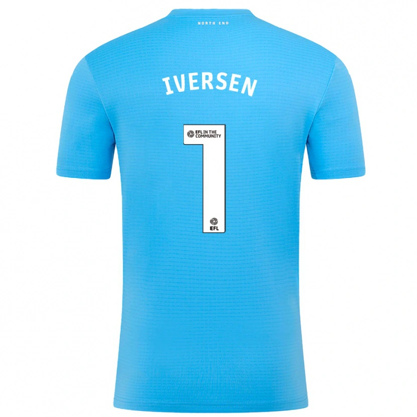 Danxen Dzieci Daniel Iversen #1 Niebiesko-Biały Koszulka Bramkarska 2025/26