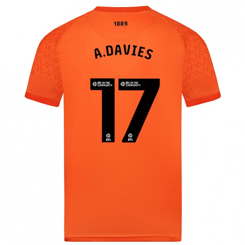 Danxen Dzieci Adam Davies #17 Czarno-Pomarańczowy Koszulka Bramkarska 2025/26