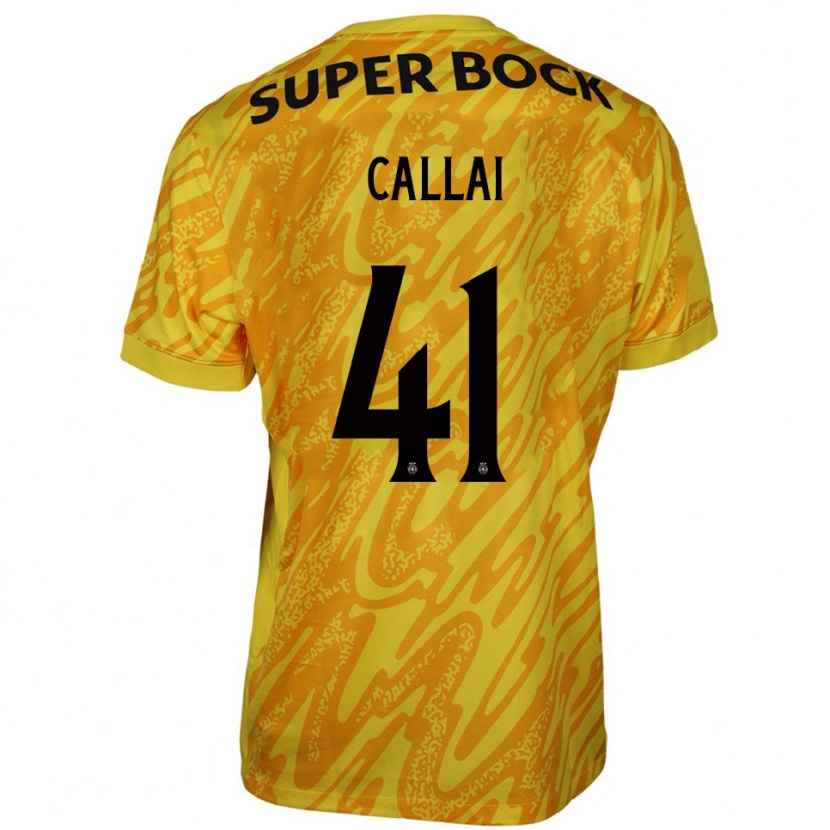 Danxen Dzieci Diego Callai #41 Żółty Pomarańczowy Koszulka Bramkarska 2025/26