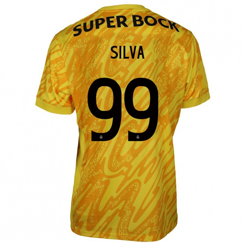 Danxen Dzieci Francisco Silva #99 Żółty Pomarańczowy Koszulka Bramkarska 2025/26