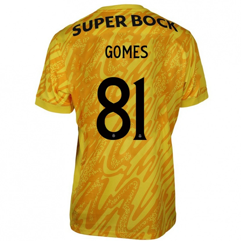 Danxen Dzieci Salvador Gomes #81 Żółty Pomarańczowy Koszulka Bramkarska 2025/26