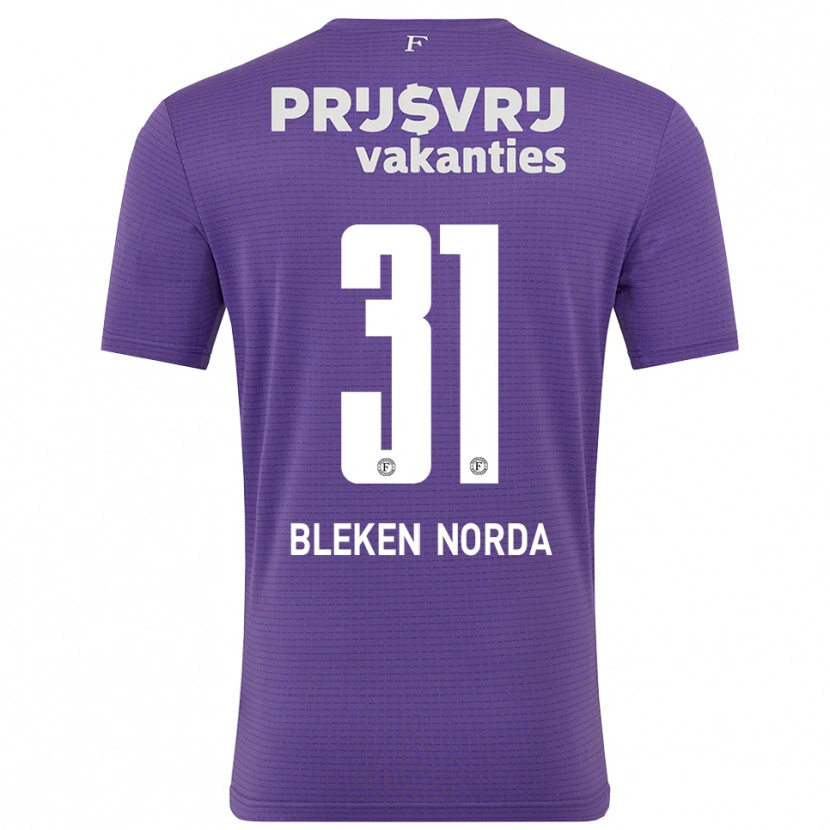 Danxen Dzieci Haakon Bleken Norda #31 Fioletowy Biały Koszulka Bramkarska 2025/26