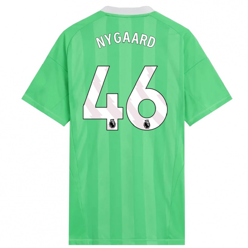 Danxen Dzieci Lucas Nygaard #46 Jasnozielony Biały Koszulka Bramkarska 2025/26