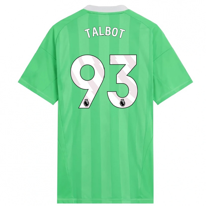Danxen Dzieci Jack Talbot #93 Jasnozielony Biały Koszulka Bramkarska 2025/26