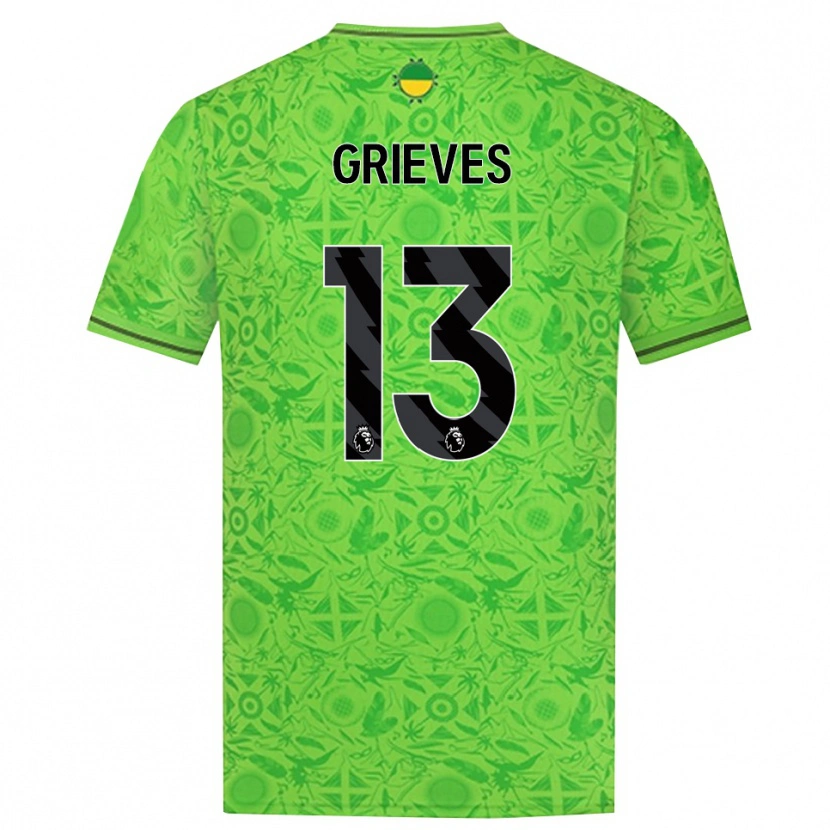 Danxen Dzieci Xander Grieves #13 Zielony Czarny Koszulka Bramkarska 2025/26