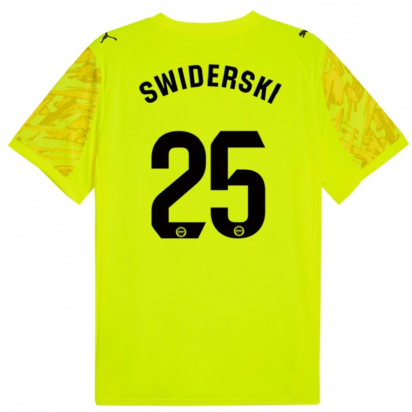 Danxen Dzieci Grégoire Swiderski #25 Żółto Czarny Koszulka Bramkarska 2025/26