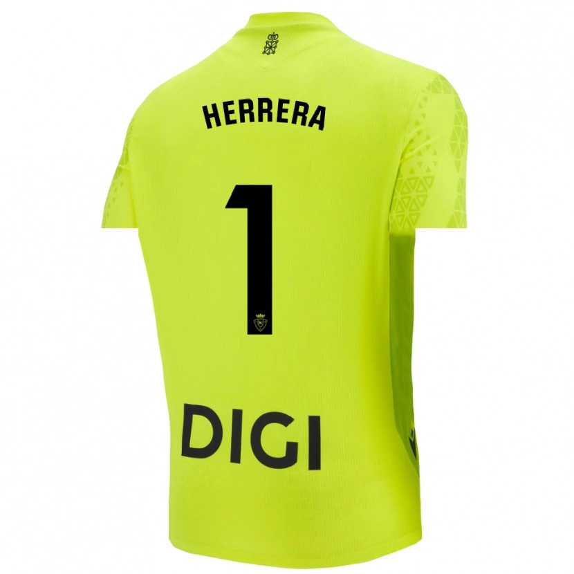 Danxen Dzieci Sergio Herrera #1 Fluorescencyjnie Zielony Koszulka Bramkarska 2025/26