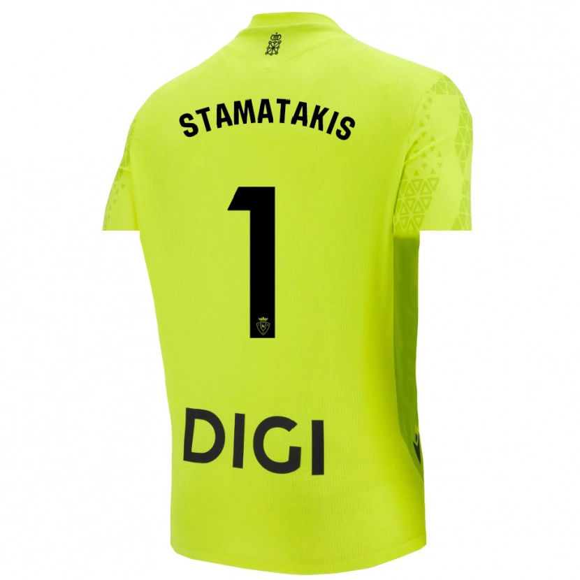 Danxen Dzieci Dimitrios Stamatakis #1 Fluorescencyjnie Zielony Koszulka Bramkarska 2025/26