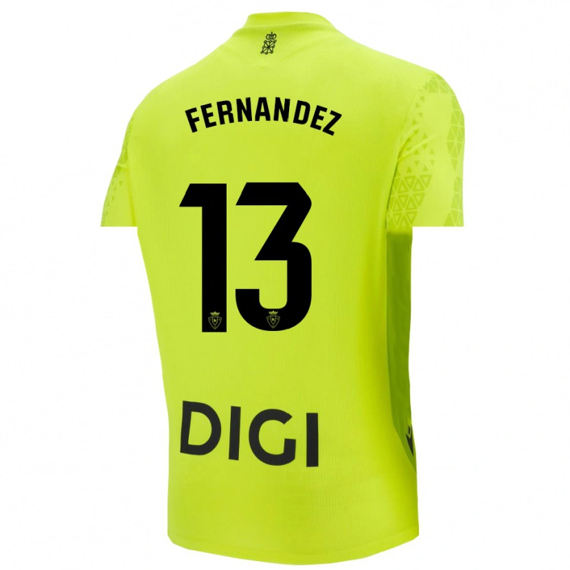 Danxen Dzieci Aitor Fernández #13 Fluorescencyjnie Zielony Koszulka Bramkarska 2025/26