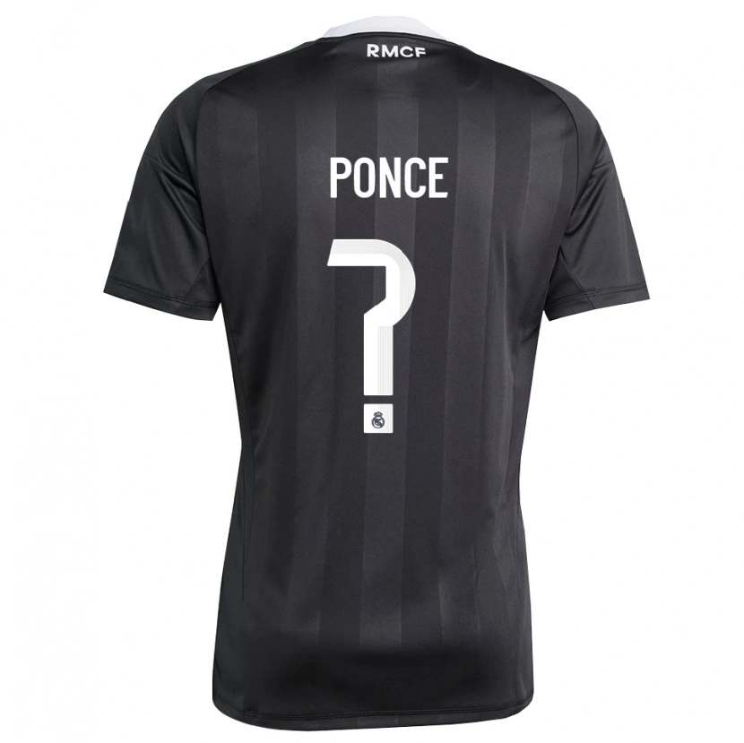 Danxen Dzieci Guille Ponce #0 Czarno Biały Koszulka Bramkarska 2025/26