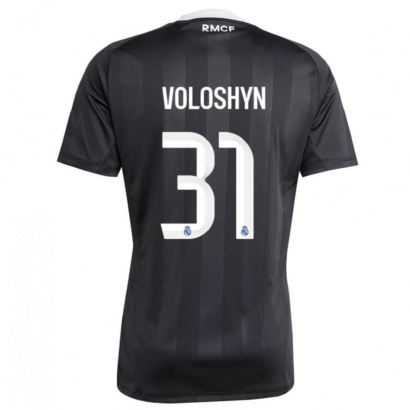 Danxen Dzieci Ilya Voloshyn #31 Czarno Biały Koszulka Bramkarska 2025/26