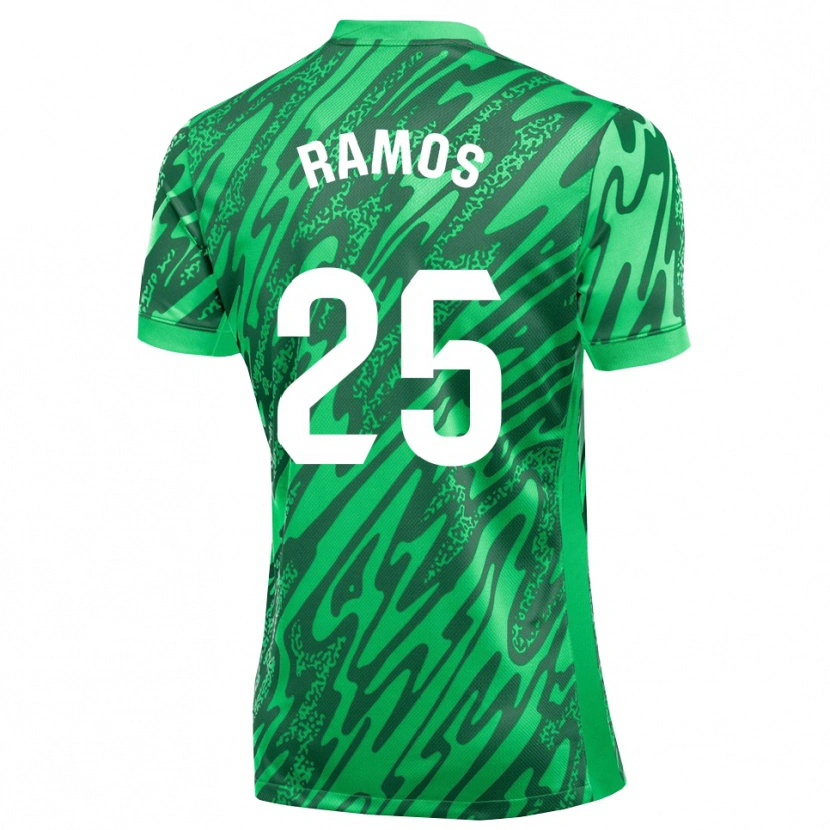 Danxen Dzieci Alejandro Ramos #25 Ciemno Zielony Biały Koszulka Bramkarska 2025/26