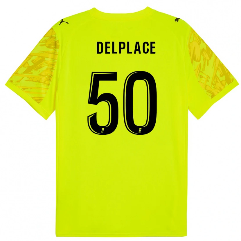 Danxen Dzieci Adam Delplace #50 Fluorescencyjnie Zielono Czarny Koszulka Bramkarska 2025/26