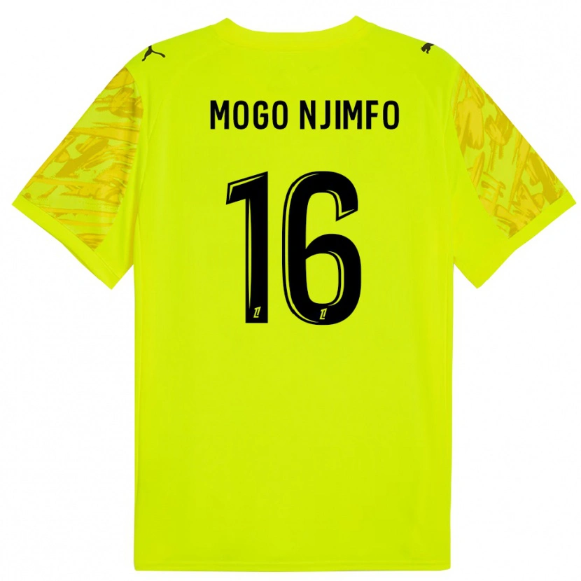 Danxen Dzieci Arthur Mogo Njimfo #16 Fluorescencyjnie Zielono Czarny Koszulka Bramkarska 2025/26