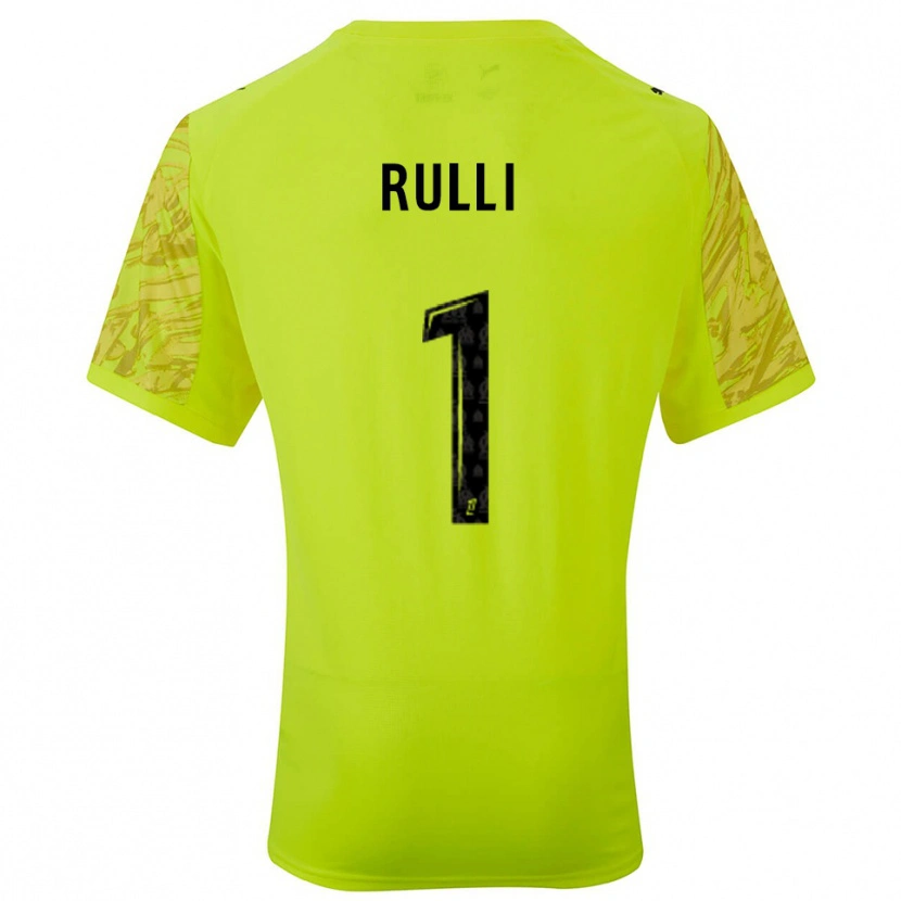 Danxen Dzieci Gerónimo Rulli #1 Fluorescencyjnie Zielono Czarny Koszulka Bramkarska 2025/26