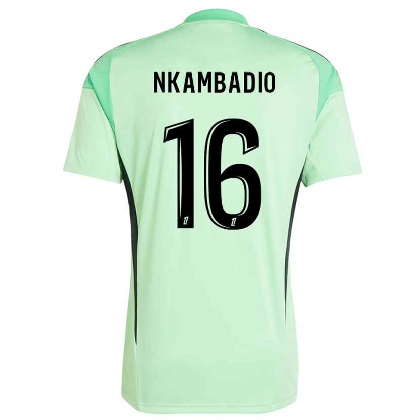Danxen Dzieci Obed Nkambadio #16 Jasno Zielono Czarny Koszulka Bramkarska 2025/26