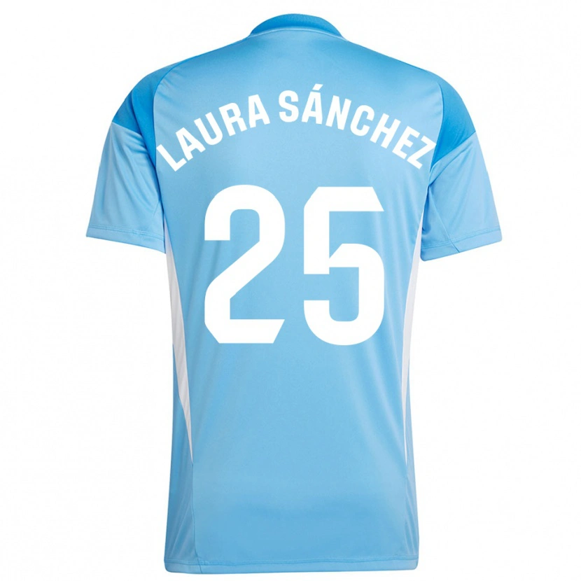 Danxen Dzieci Laura Sánchez Comuñas #25 Jasno Błękitny Biały Koszulka Bramkarska 2025/26