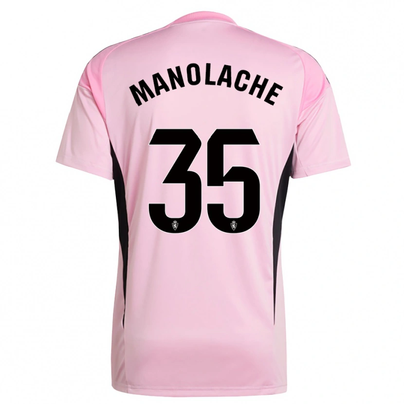 Danxen Dzieci Marcos Manolache #35 Jasno Różowy Czarny Koszulka Bramkarska 2025/26