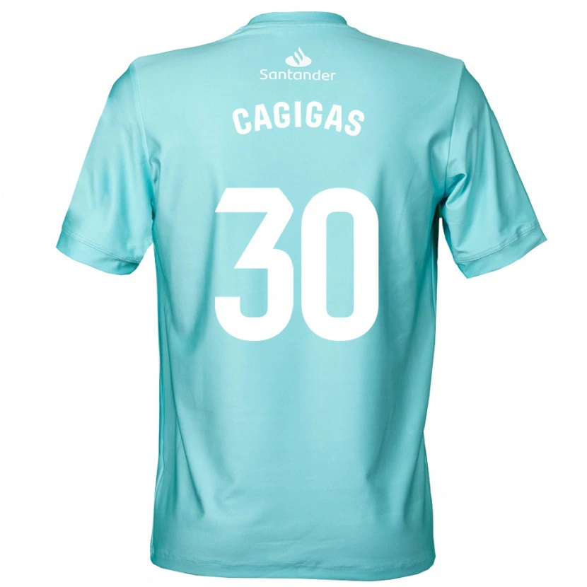 Danxen Dzieci Iván Cagigas #30 Jasno Cyjan Biały Koszulka Bramkarska 2025/26
