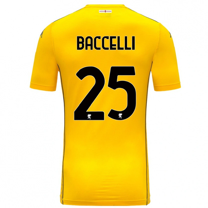 Danxen Dzieci Pietro Baccelli #25 Ciemnożółty Czarny Koszulka Bramkarska 2025/26