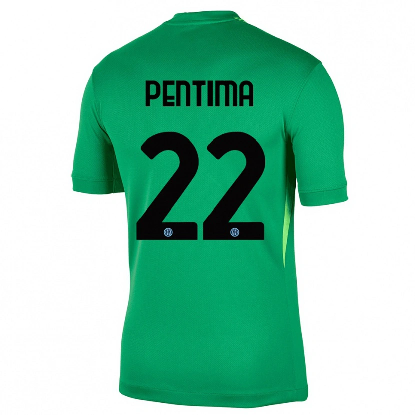 Danxen Dzieci Alessandro Pentima #22 Jasnozielony Czarny Koszulka Bramkarska 2025/26