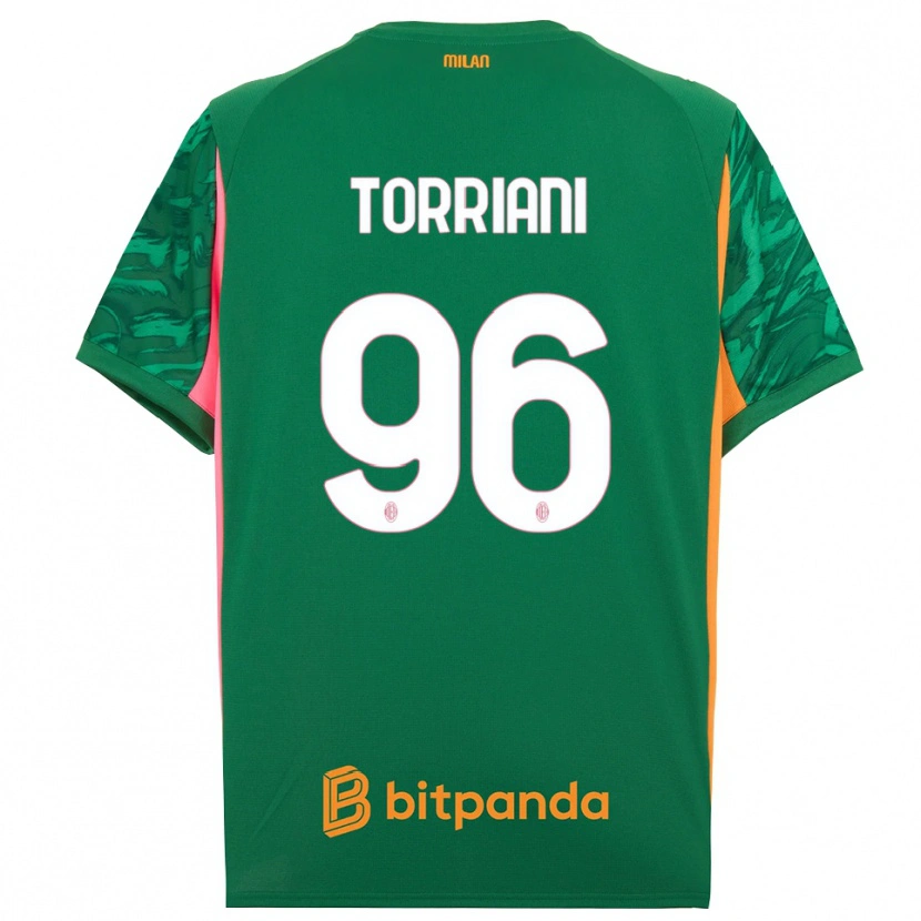 Danxen Dzieci Lorenzo Torriani #96 Zielony Pomarańczowy Różowy Koszulka Bramkarska 2025/26