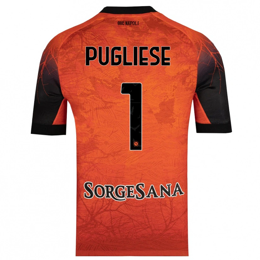 Danxen Dzieci Claudio Pugliese #1 Pomarańczowy Czerwony Czarny Koszulka Bramkarska 2025/26