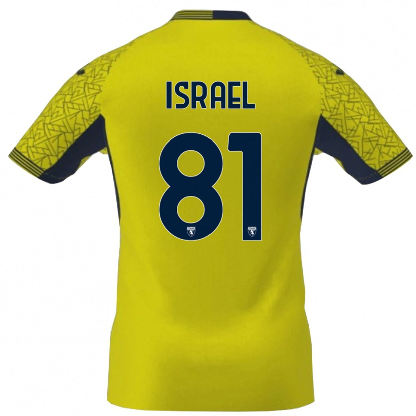 Danxen Dzieci Franco Israel #81 Żółty Czarny Koszulka Bramkarska 2025/26