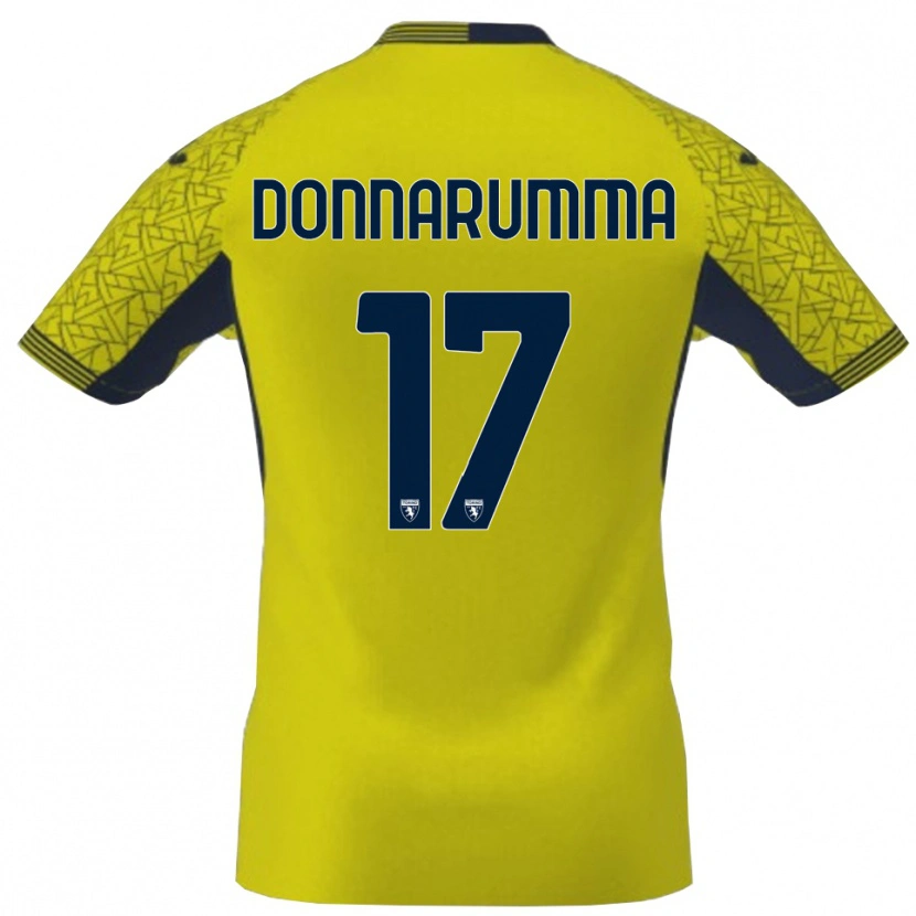 Danxen Dzieci Antonio Donnarumma #17 Żółty Czarny Koszulka Bramkarska 2025/26