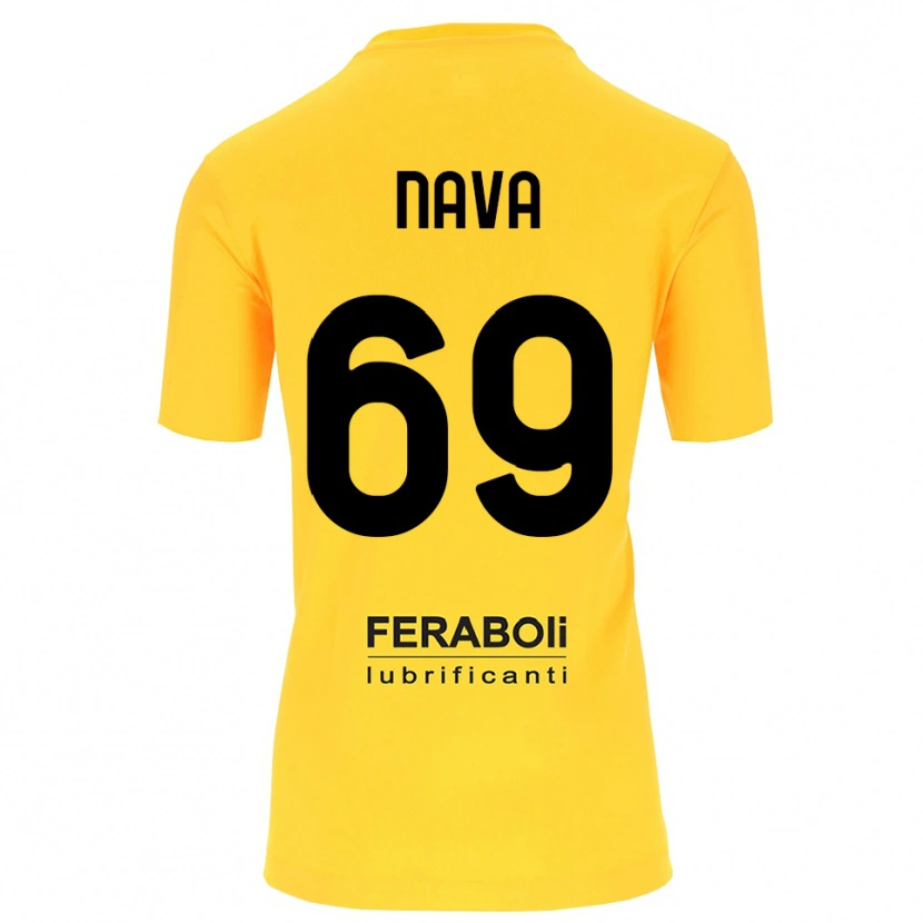 Danxen Dzieci Lapo Nava #69 Żółty Czarny Koszulka Bramkarska 2025/26